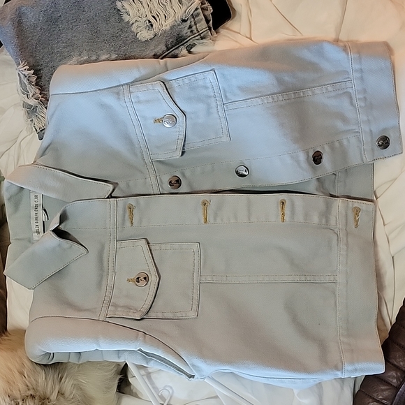 Stolen girlfriends club padded light denim vest size 8 - Picture 12 of 12